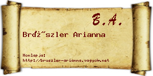 Brüszler Arianna névjegykártya